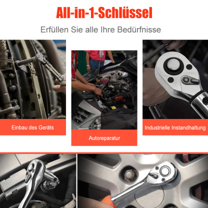 46-teiliger Ratschenschlüsselsatz