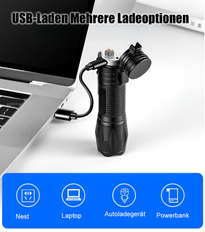 【✨️Legaler Selbstverteidigungshelfer】Dual Arc Defensiv-Taschenlampe