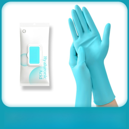Food-grade nitrile gloves, extended and thickened durable kitchen household gloves, protective extended and thickened hyaluronic acid gloves.