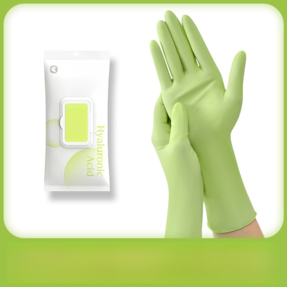 Food-grade nitrile gloves, extended and thickened durable kitchen household gloves, protective extended and thickened hyaluronic acid gloves.