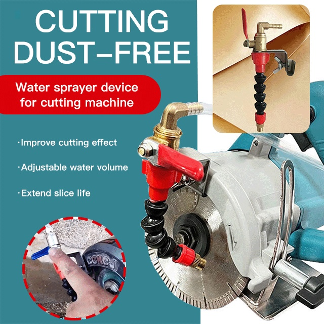 Water sprayer device for cutting machine