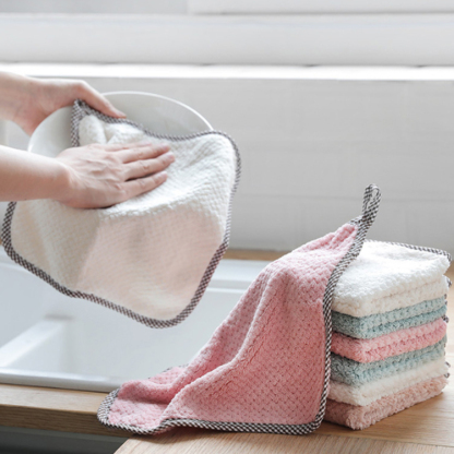 Coral fleece strong water absorption non-oil oil rag