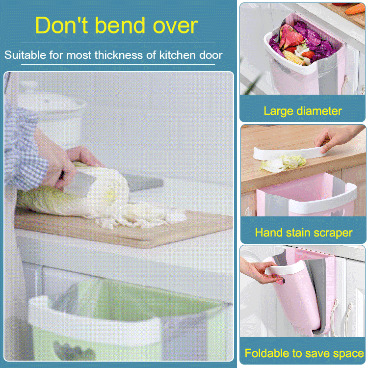 Cabinet Hanging Folding Trash Can