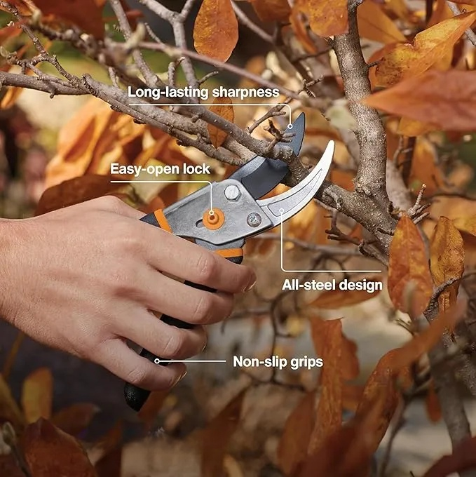 5/8-Inch Cut Capacity Garden Clippers, Gardening Scissors with Sharp