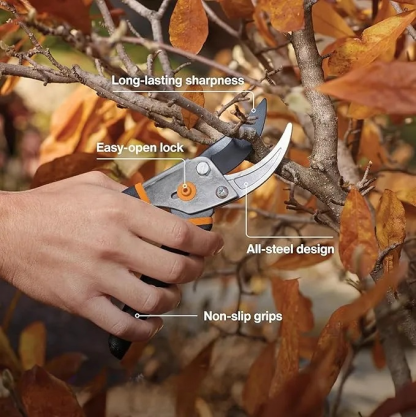 5/8-Inch Cut Capacity Garden Clippers, Gardening Scissors with Sharp