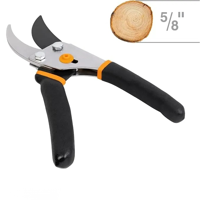 5/8-Inch Cut Capacity Garden Clippers, Gardening Scissors with Sharp