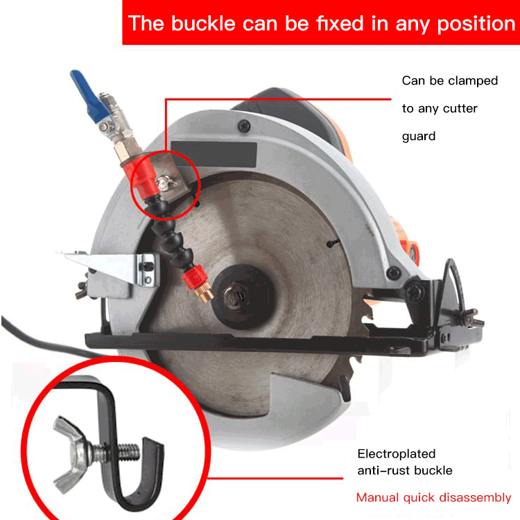 Water sprayer device for cutting machine