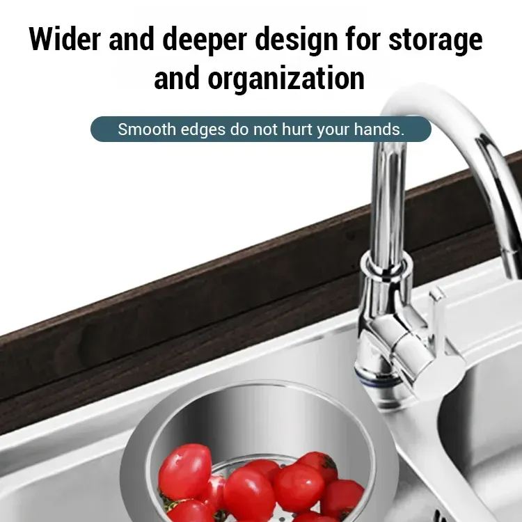 JS-Swan stainless steel drain basket for kitchen sink