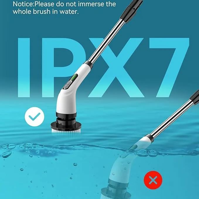 Electric Spin Scrubber for Cleaning Bathroom: Cordless Power Shower Scrubber - Electric Cleaning Brush for Tile Tub