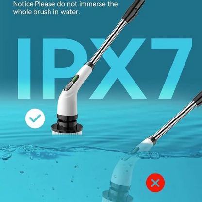 Electric Spin Scrubber for Cleaning Bathroom: Cordless Power Shower Scrubber - Electric Cleaning Brush for Tile Tub