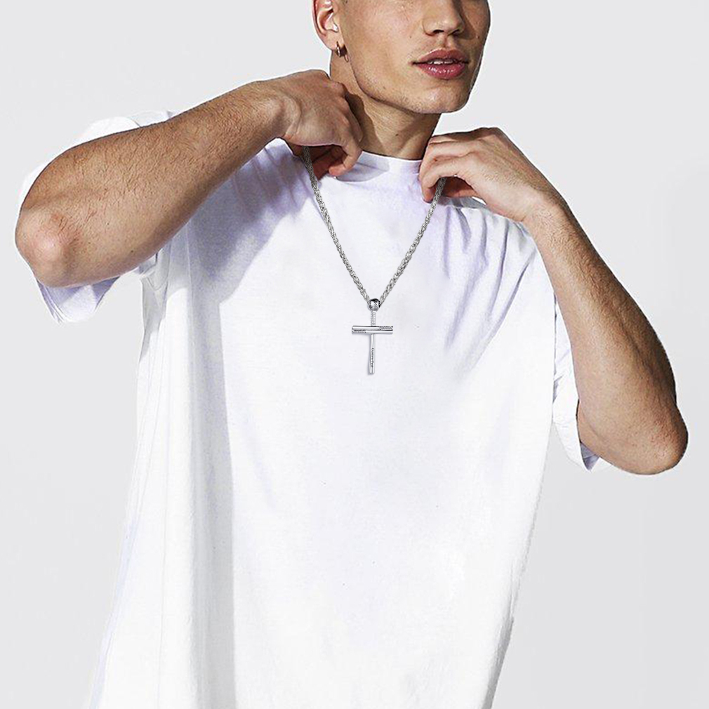 Collier Croix Baseball Personnalisé avec Gravure 