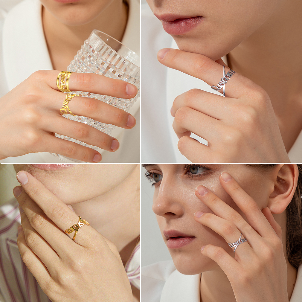 Bague Personnalisée Ajustable pour Femme