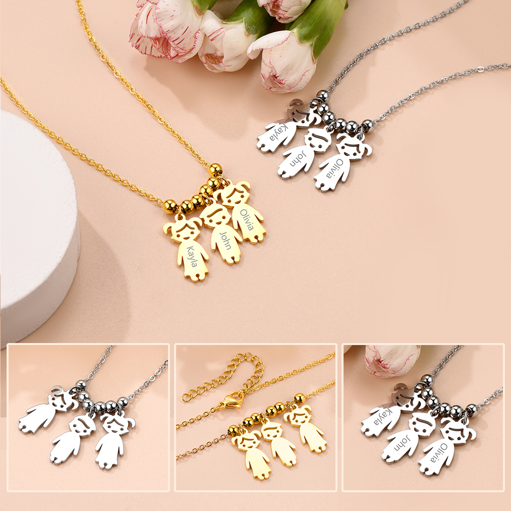 Collier Personnalisé en Acier Inoxydable  Modèle