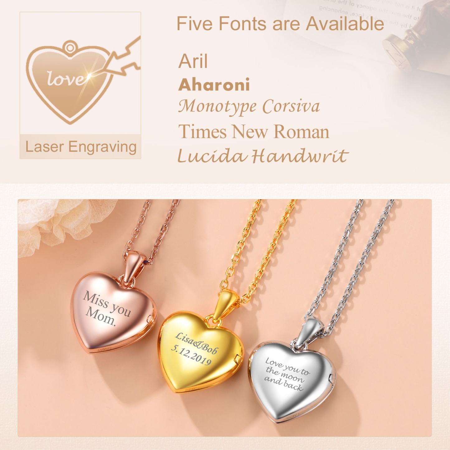 Collier Médaillon Personnalisé avec Photo et Pierre de Naissance pour Femmes Police