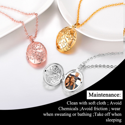 Collier Médaillon Personnalisé avec Pendentif Ovale pour Femmes Maintenance