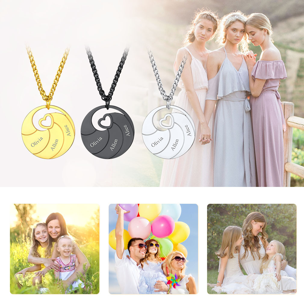 Collier Prénom Personnalisé Gravé en Acier Inoxydable  Scène