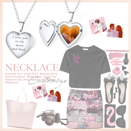 Collier Pendentif Cœur Personnalisé avec Photos Scène
