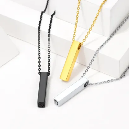 Collier Urne Personnalisé en Acier pour Cendres Collection