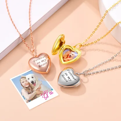 Collier Médaillon Cœur Personnalisé  en Argent Sterling pour Femme Collection