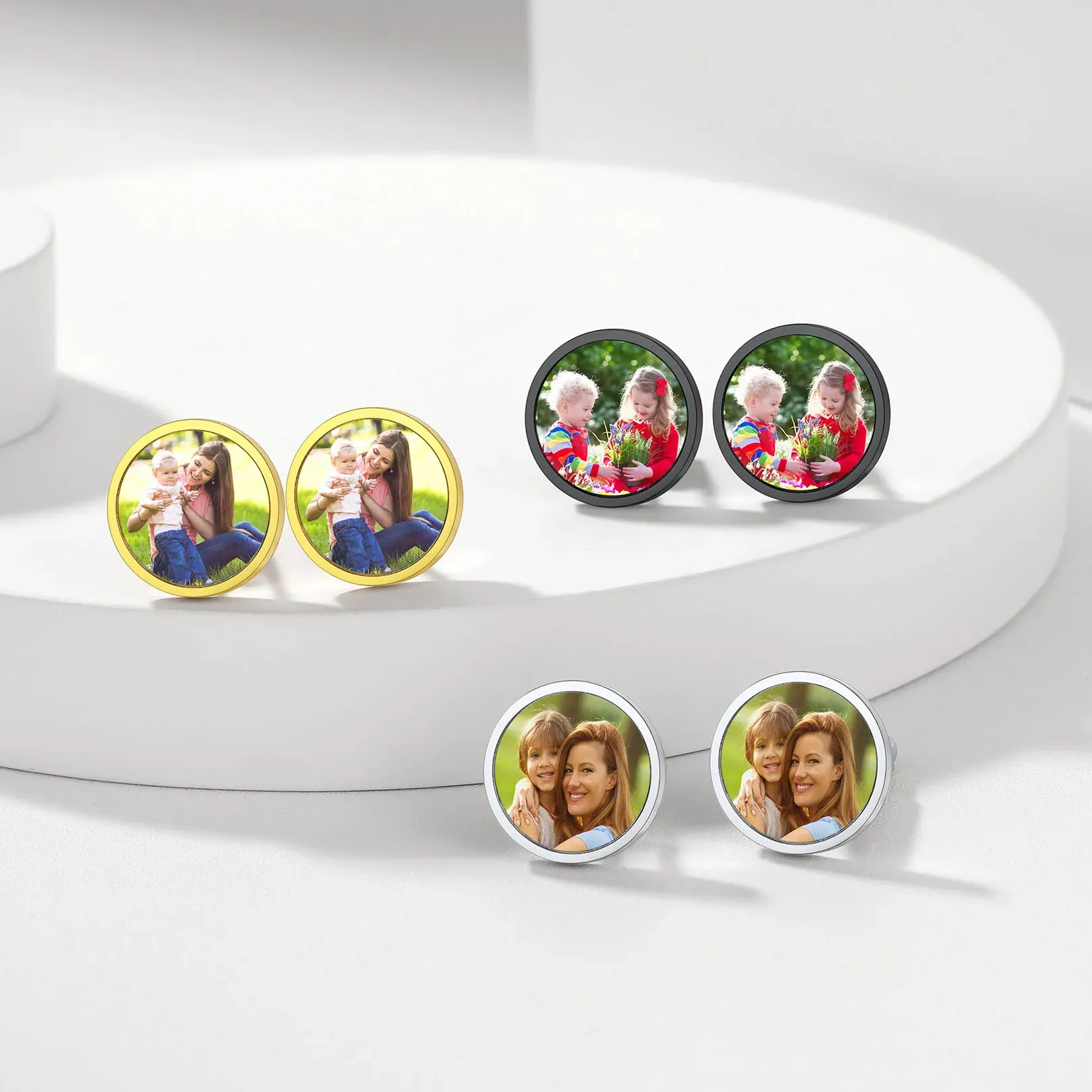 Boutons de Manchette Personnalisés Gravés avec Photo