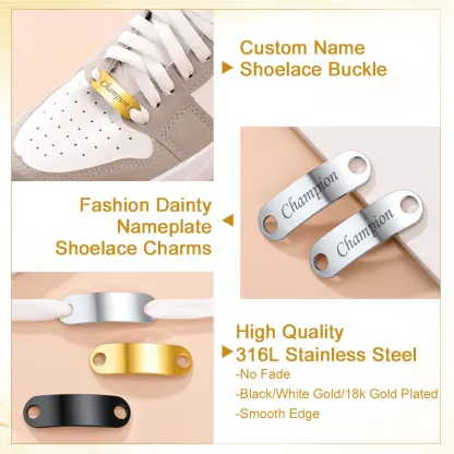 Boucles de Lacets Personnalisées Gravées  Détail