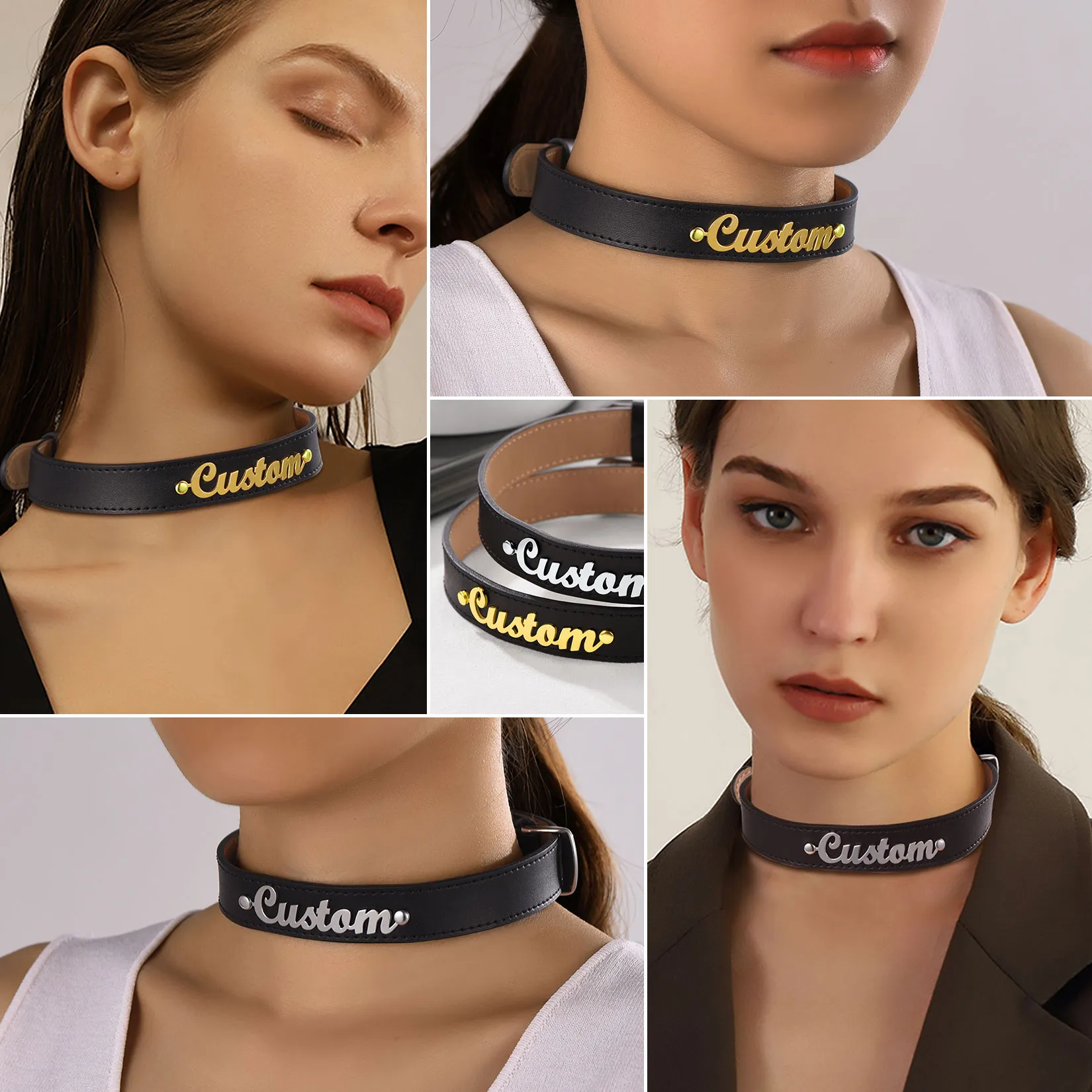 Collier Ras-du-Cou avec Nom Personnalisé pour Femmes