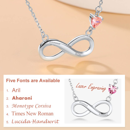 Collier Personnalisé avec Pendentif Infini et Cœur Gravé pour Femme Police