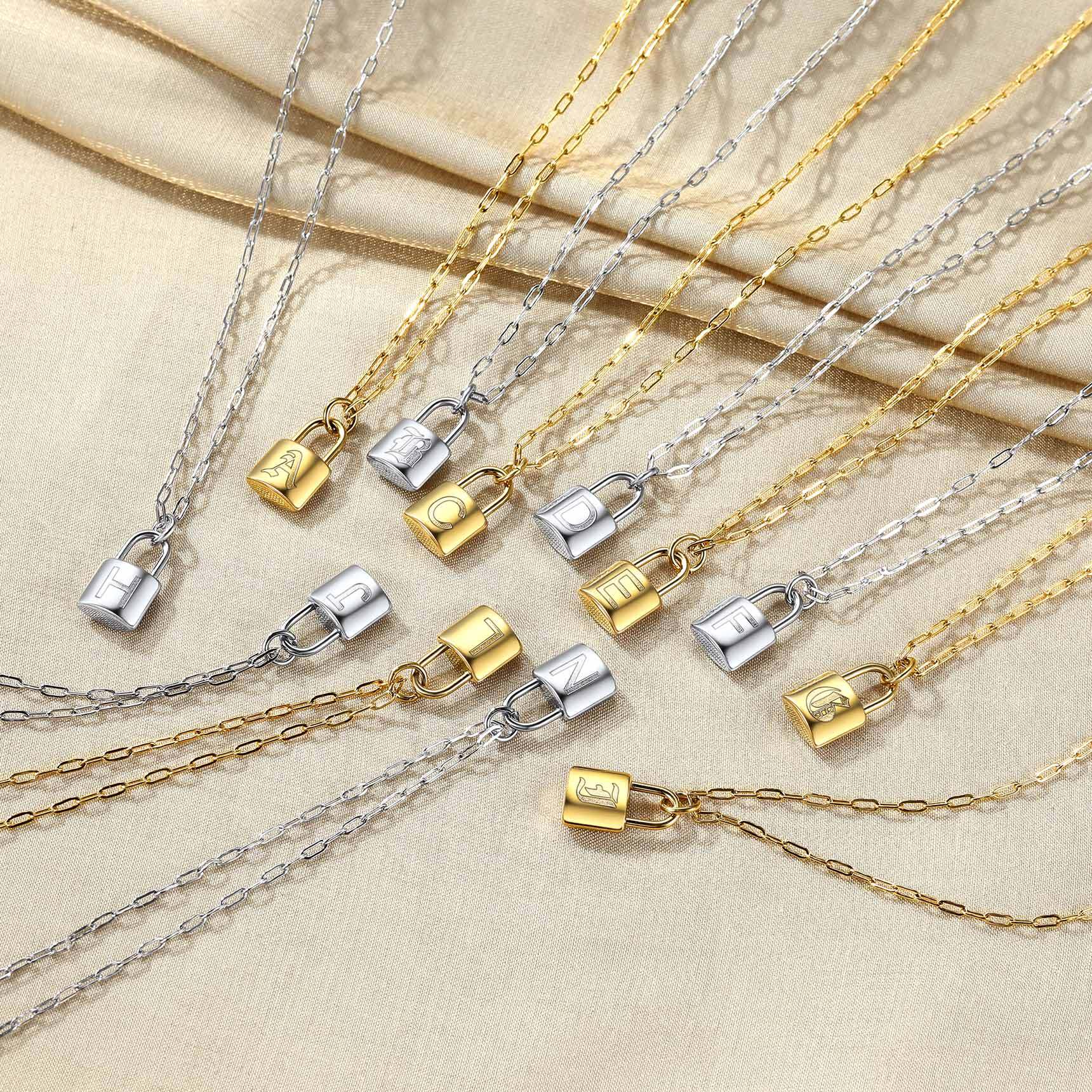 Collier Initiale  en Acier Inoxydable pour Femme