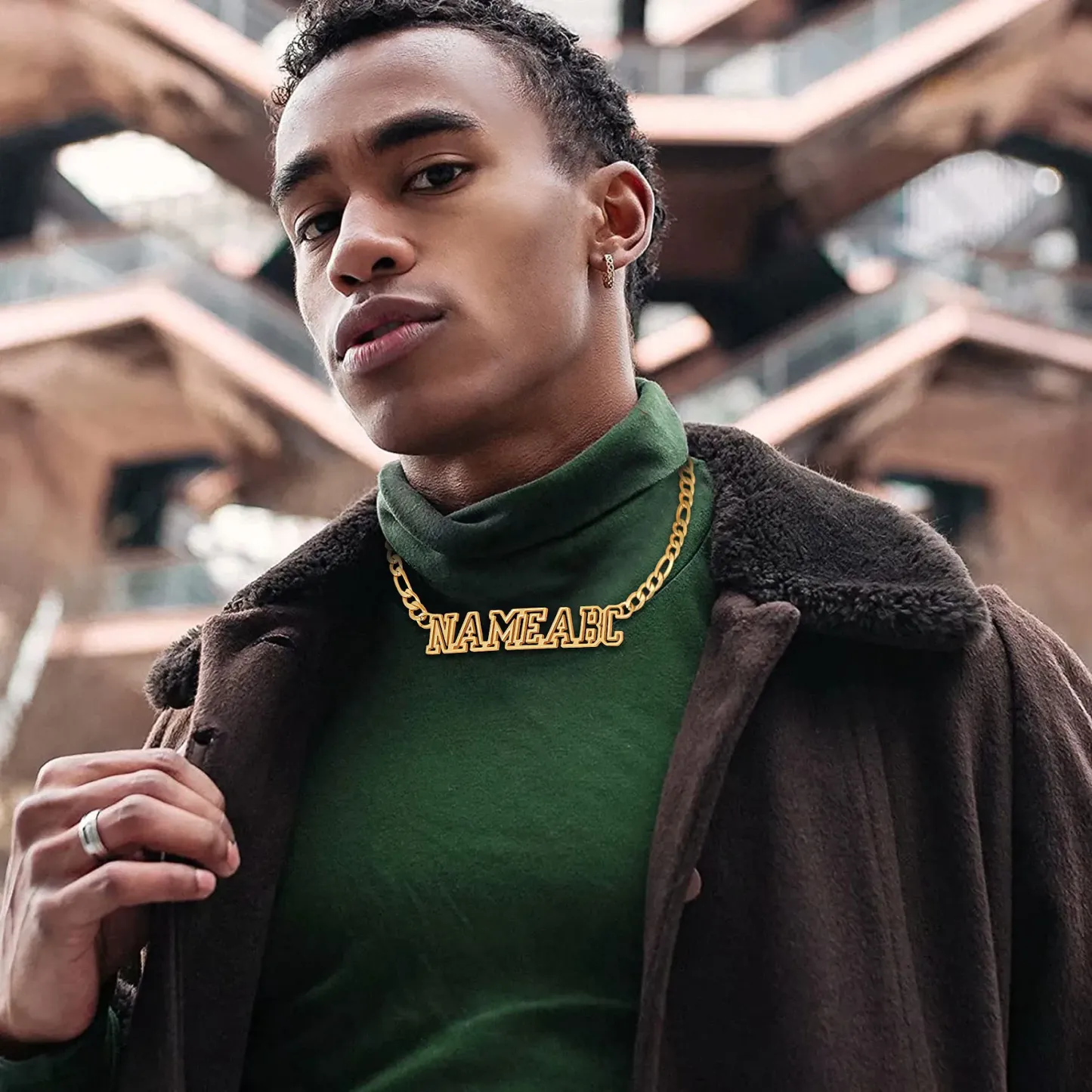 Collier avec Nom et Chaîne Cuban 