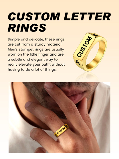 Bague Chevalière Gravée Personnalisée pour Homme Détail