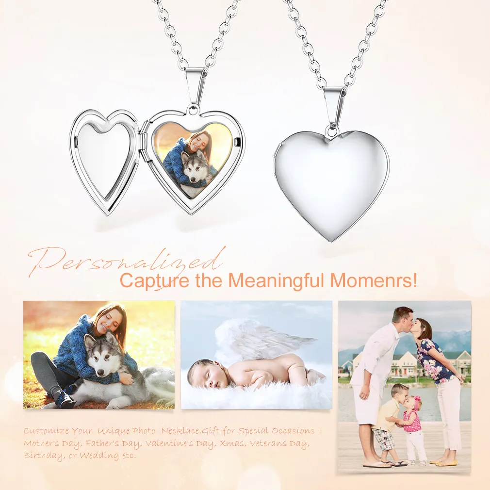 Collier avec Pendentif Cœur Gravé pour Femme