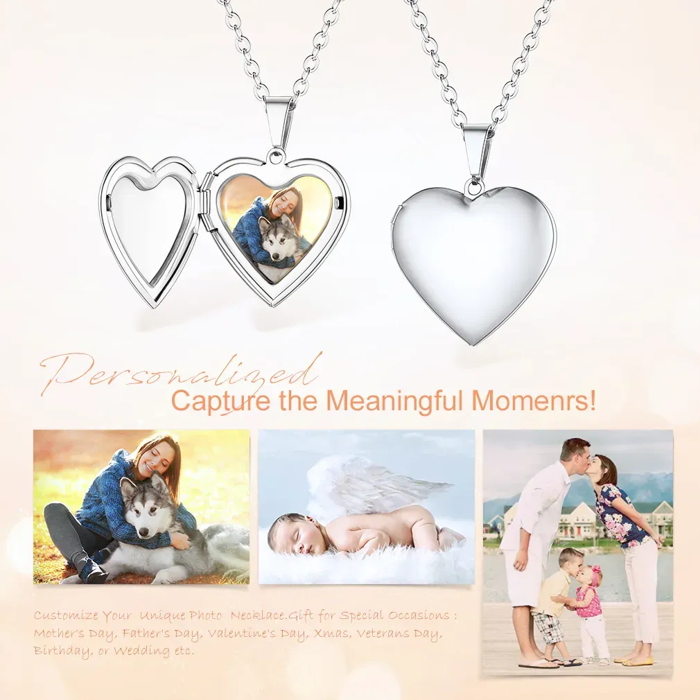 Collier avec Pendentif Cœur Gravé pour Femme