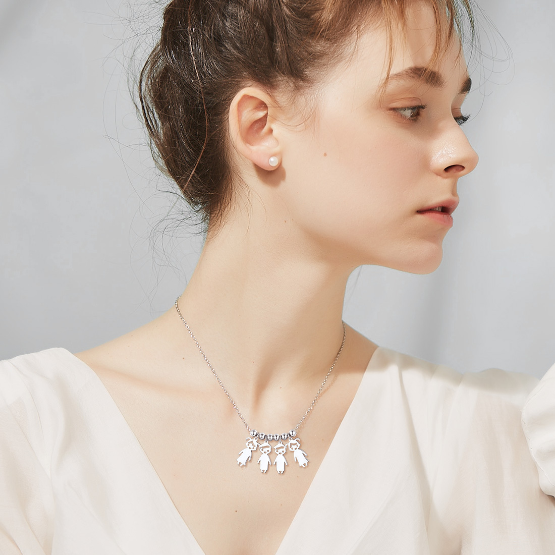 Collier Personnalisé en Acier Inoxydable pour Enfants 