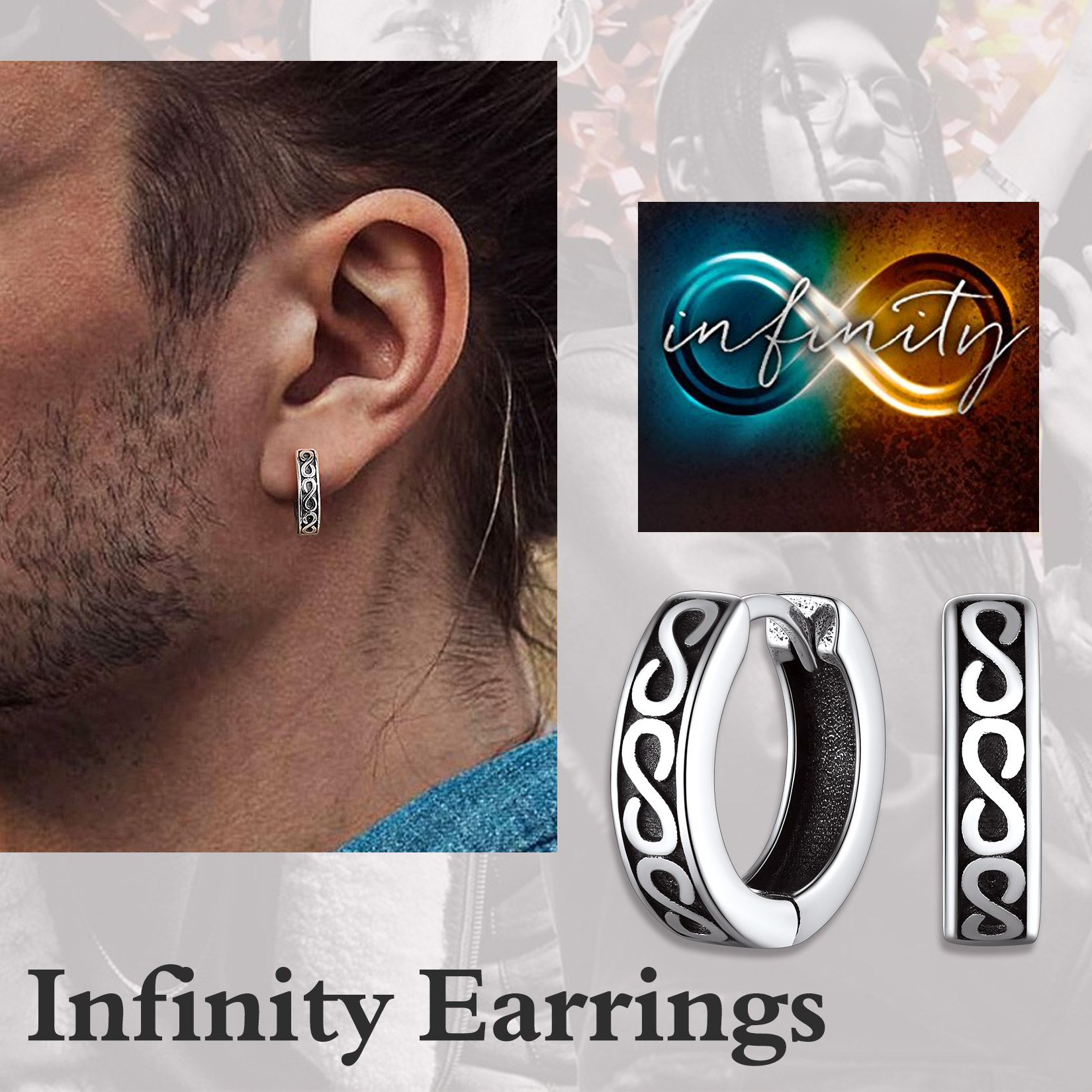  Boucles d'Oreilles en Argent Sterling 925