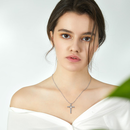 Collier Croix Infini en Argent Sterling 925 pour Femme