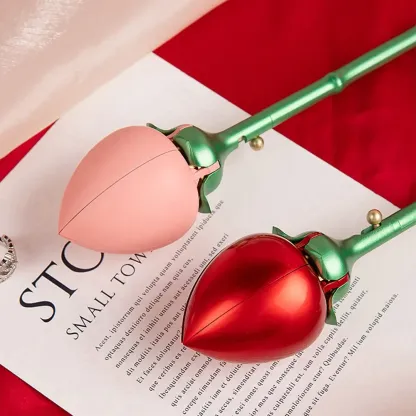 Boîte à Bague en Forme de Rose Rouge