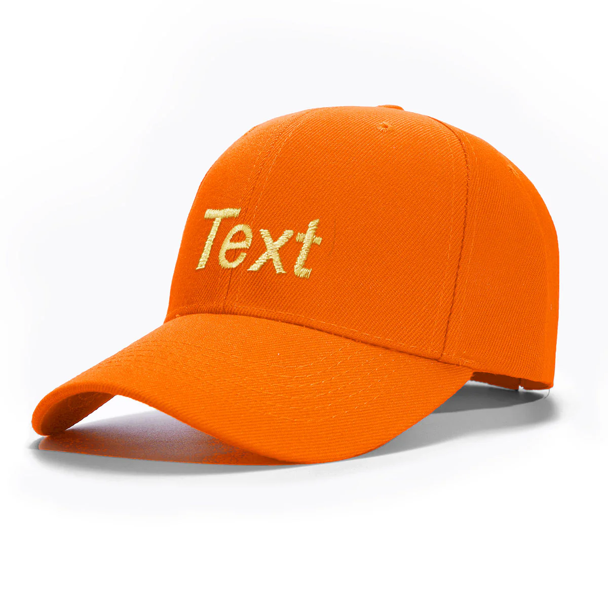 Casquette Orange Personnalisée Brodée | Baseball Cap avec Texte
