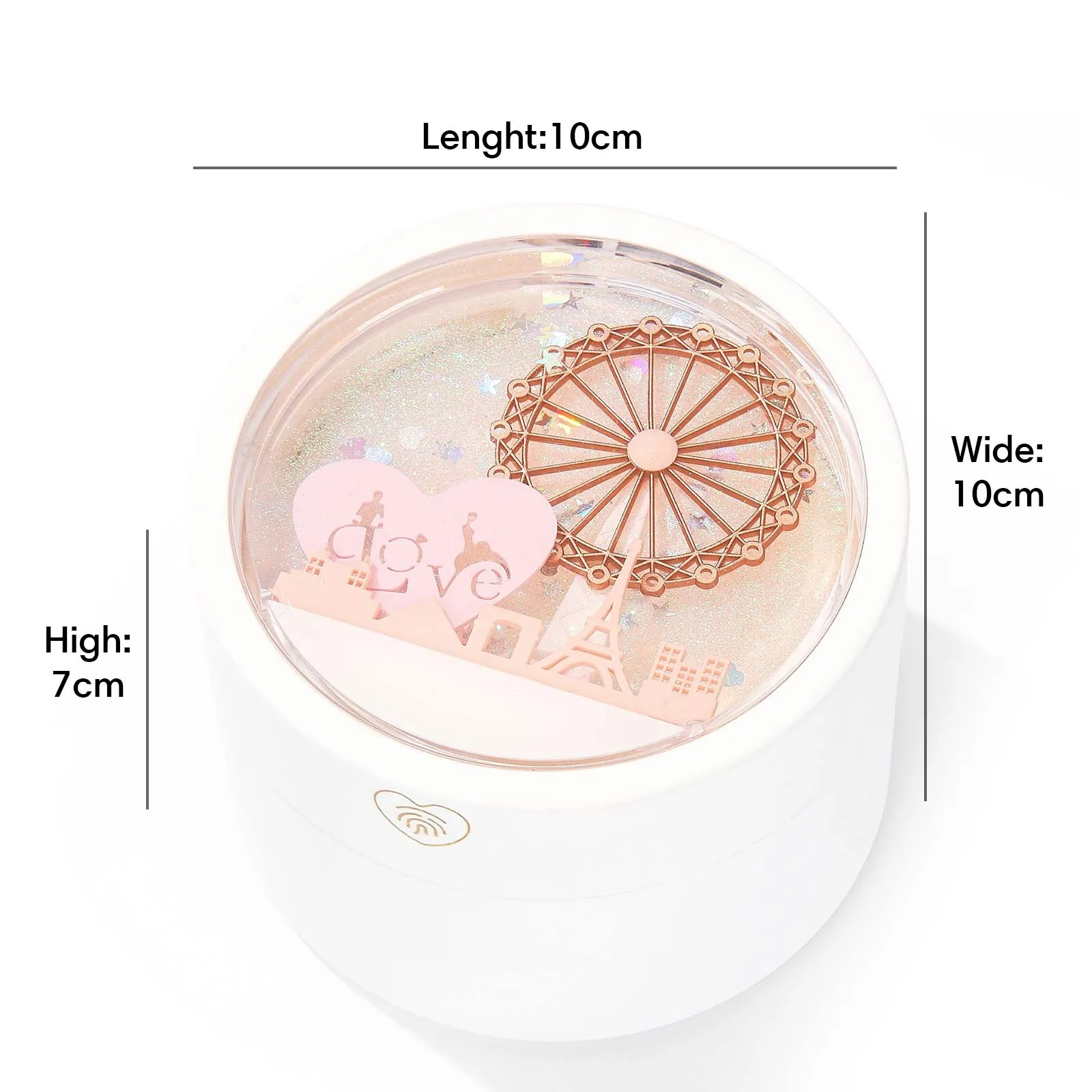 Boîte Cadeau Bijoux Grande Roue Éclatante Blanche