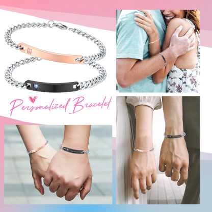 Bracelets Assortis Personnalisés avec Nom pour Couples