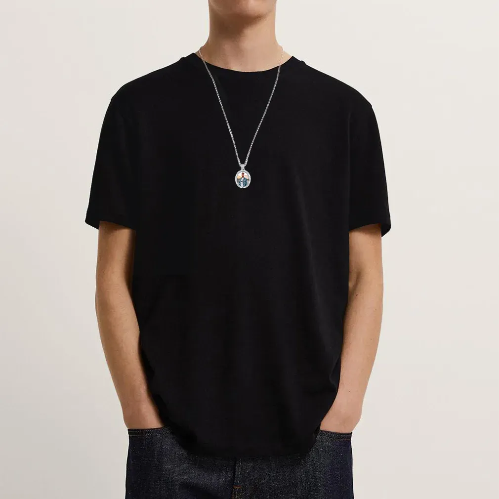 Collier Pendentif Ovale Personnalisé pour Hommes