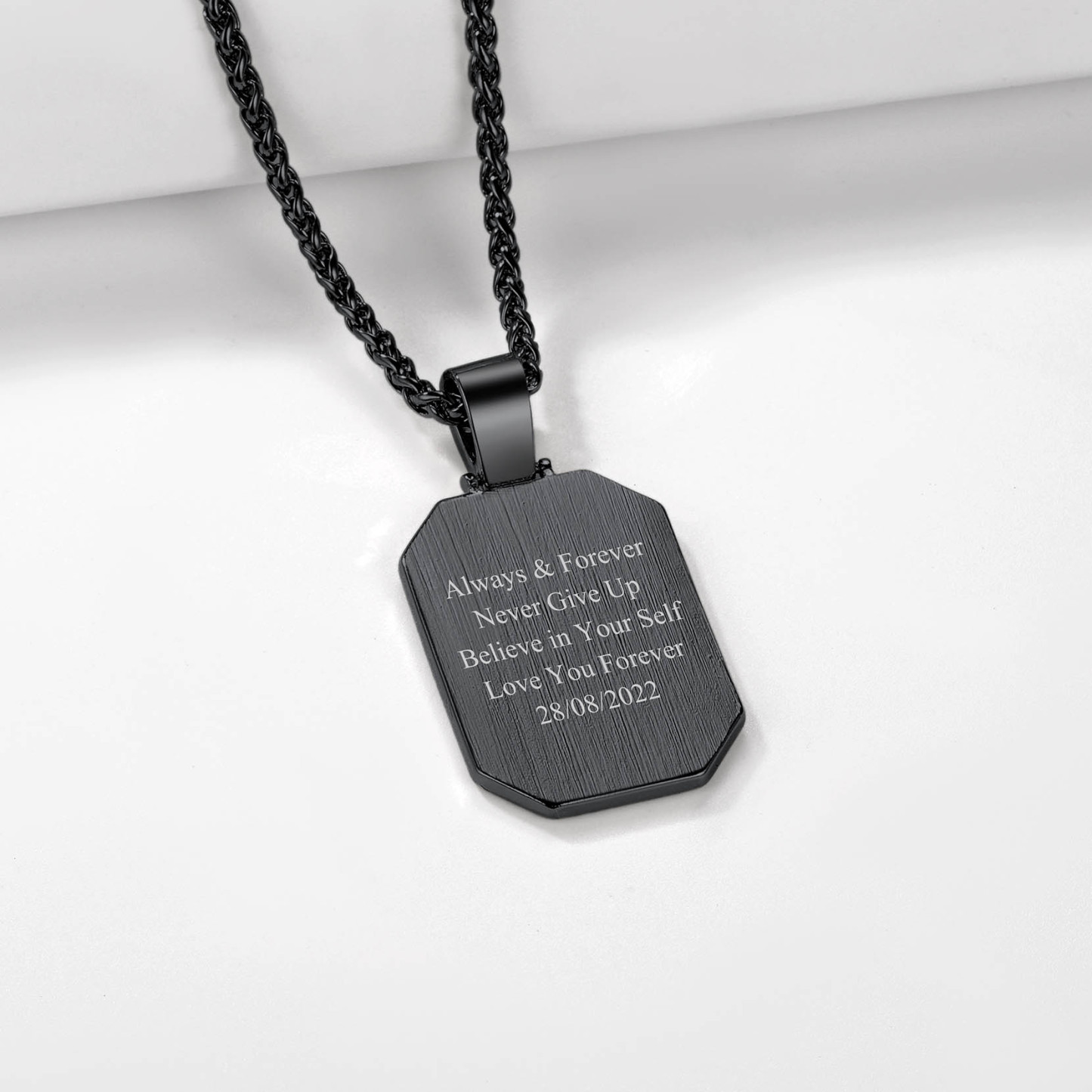 Collier Personnalisé Gravé Photo pour Homme 