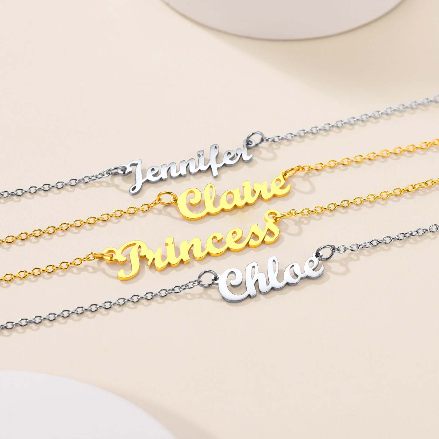 Collier Personnalisé avec Nom en Acier Inoxydable Collection