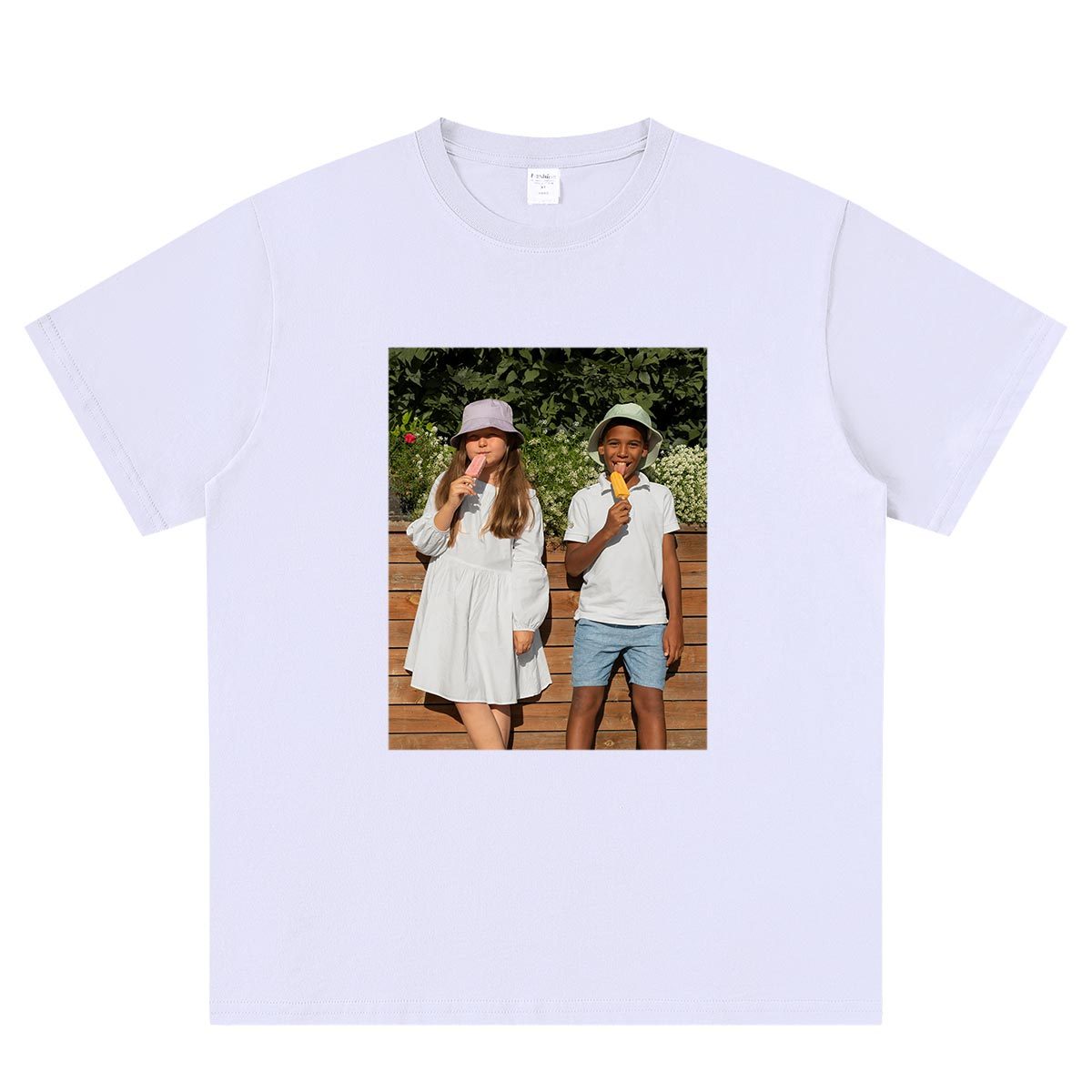 T-shirt Personnalisé avec Photo blanc