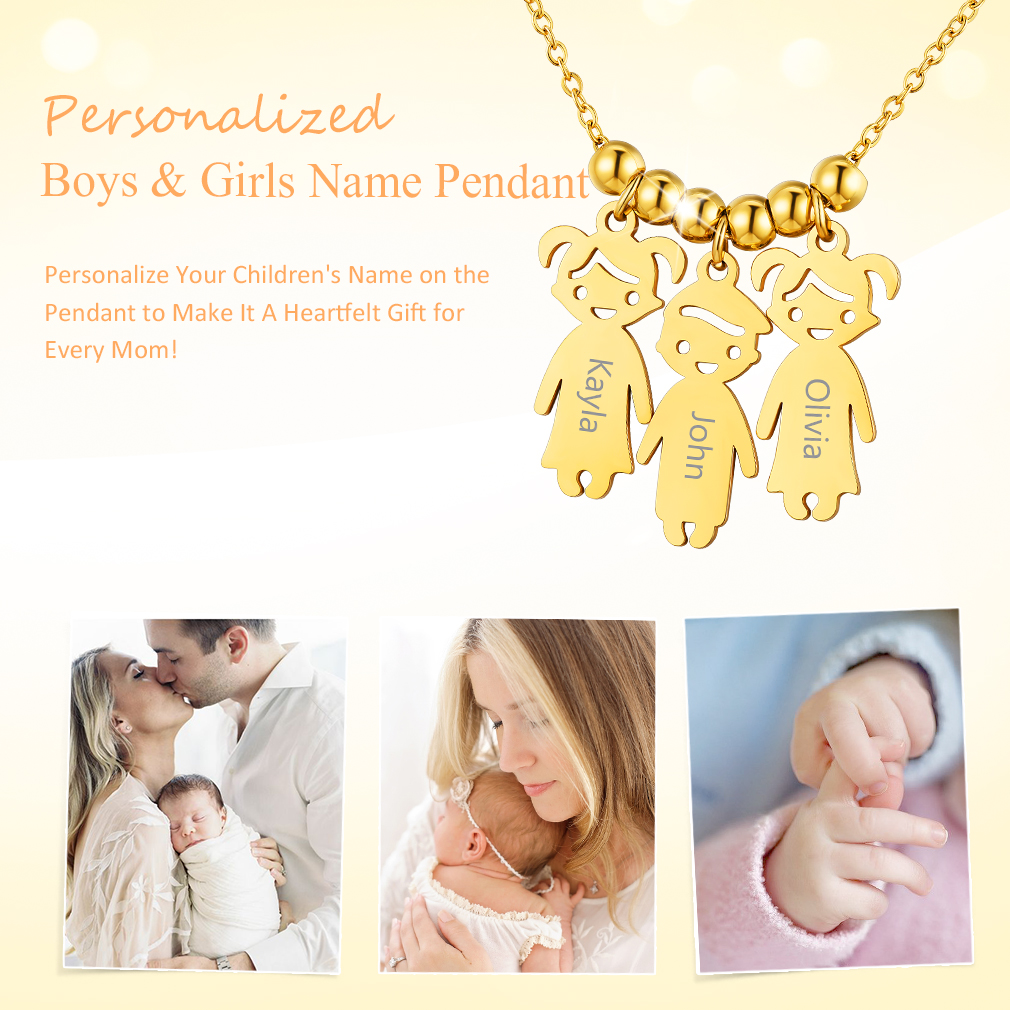 Collier Personnalisé pour Enfants et Mamans