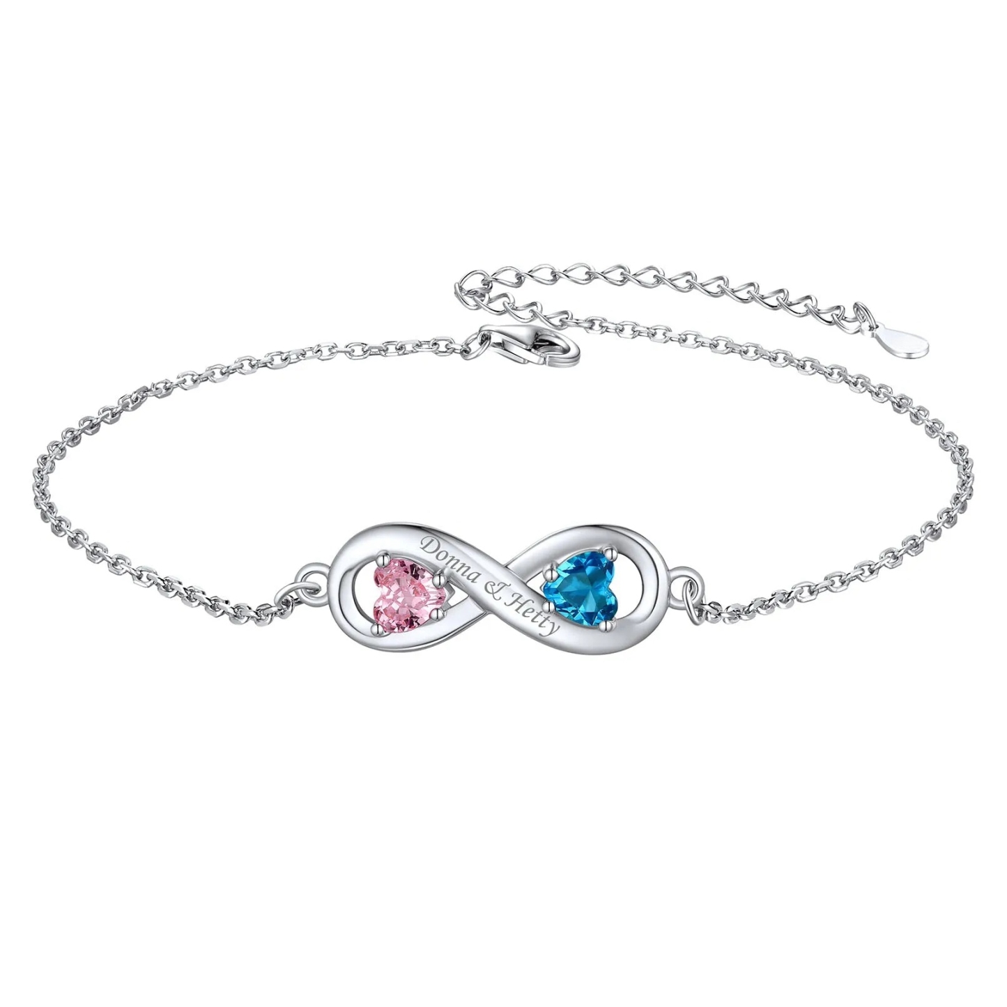 Bracelet de Cheville Infini Personnalisé avec Pierres de Naissance