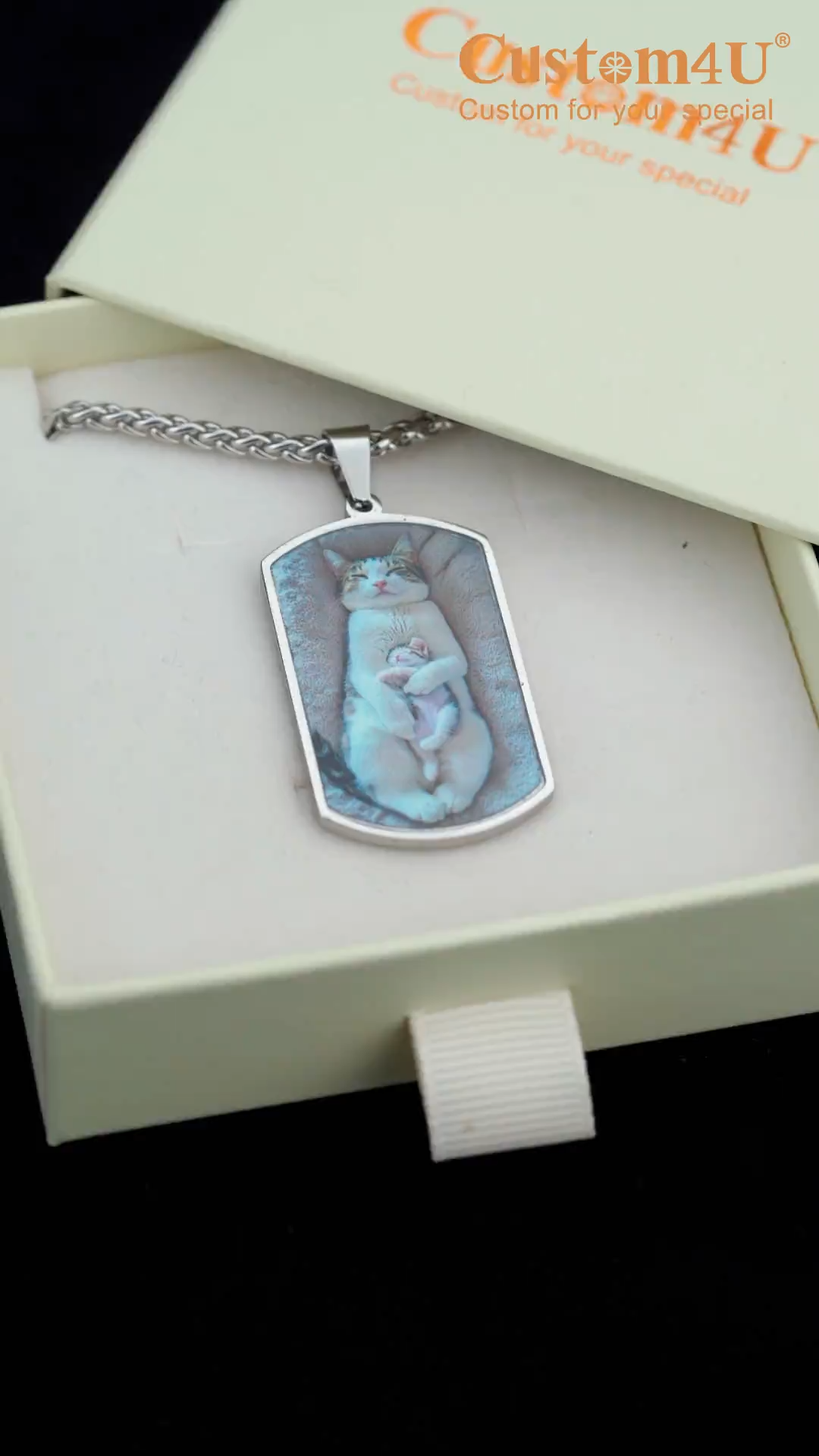 Collier Plaque Militaire Personnalisé avec Photo