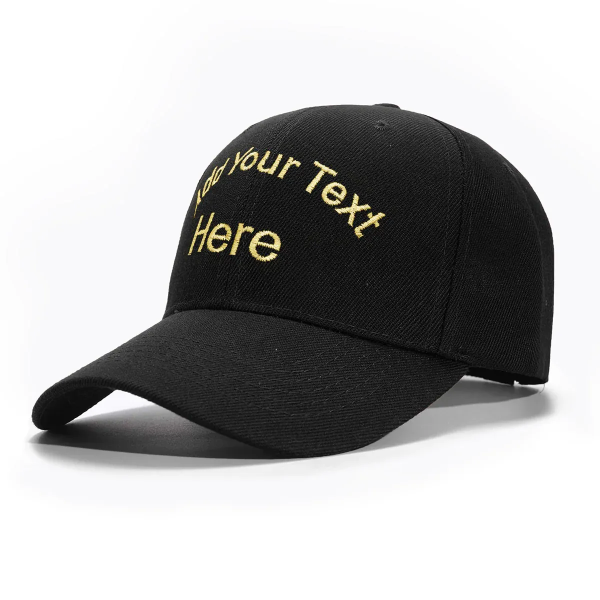 Casquette Personnalisée Brodée | Baseball Cap noir avec Texte