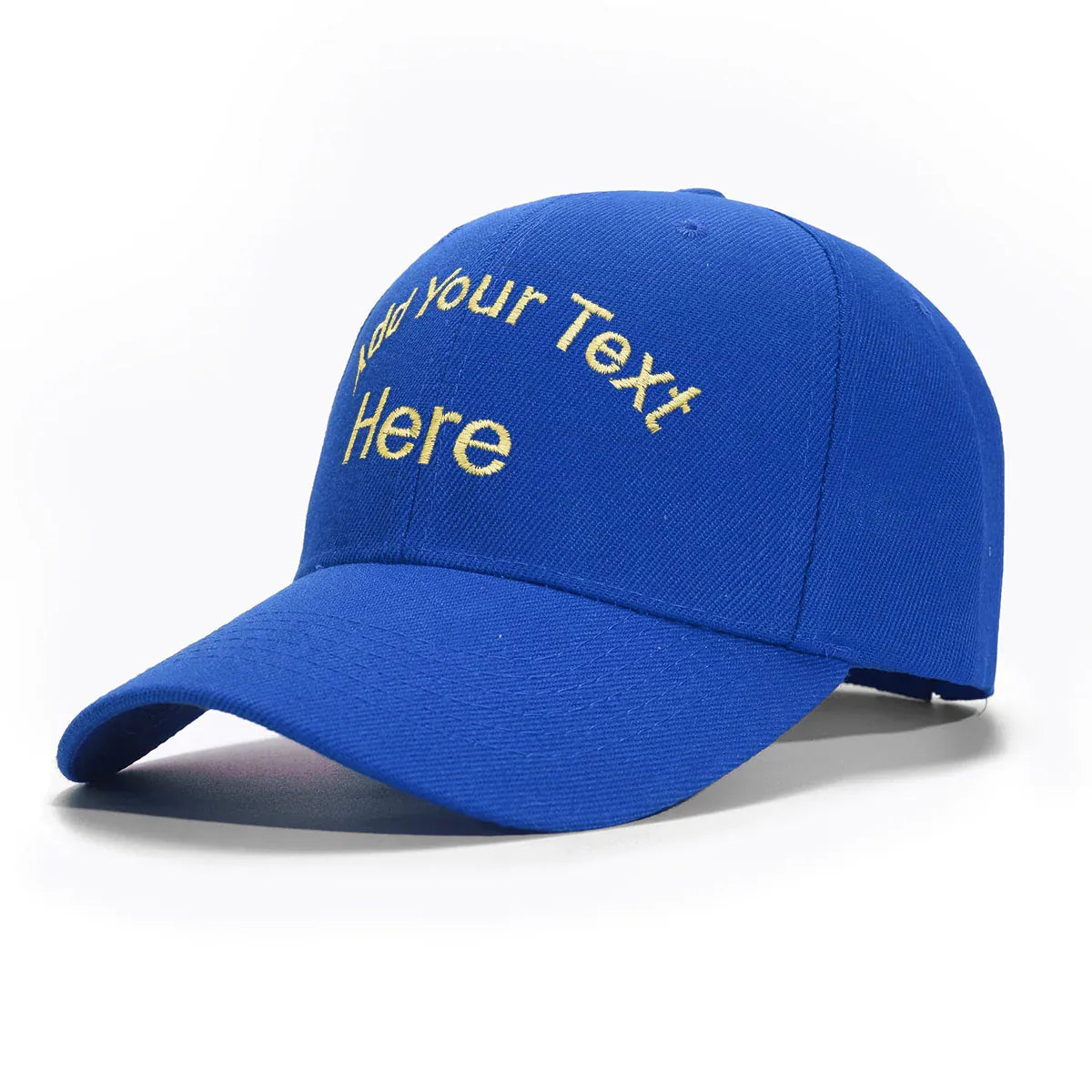 Casquette bleu Personnalisée Brodée | Baseball Cap avec Texte courbé