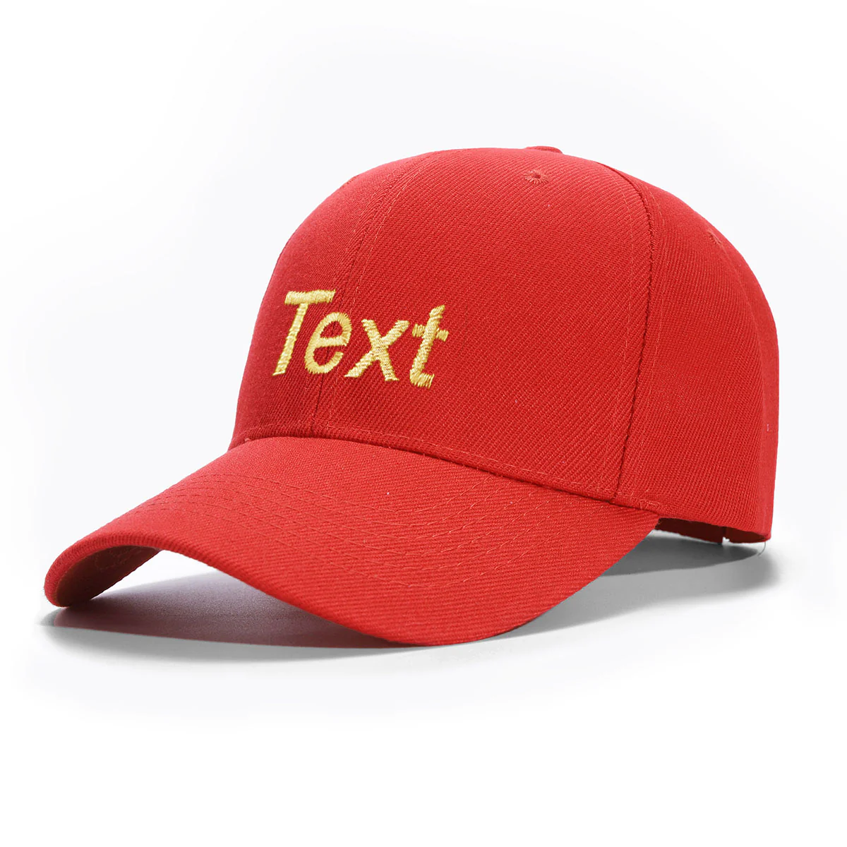 Casquette Rouge Personnalisée Brodée | Baseball Cap avec Texte