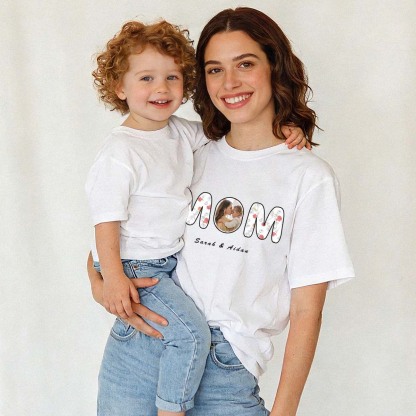 Personalized Mom T-Shirt with Kids' Names for mom
